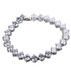 6mm Cubic Zirconia Tennis Bracelet Stainless Steel 7"
