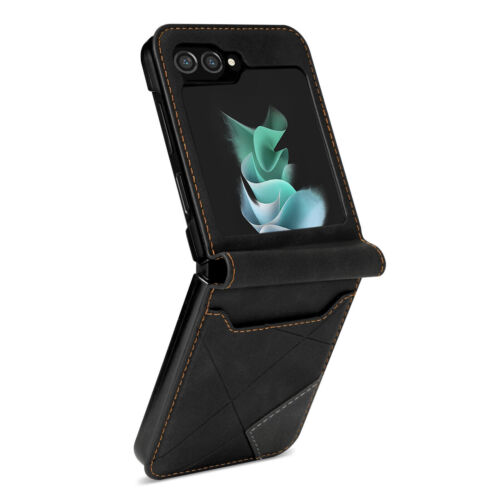Funda tipo billetera de cuero a prueba de golpes para teléfono Samsung Z Flip6/5 Flip4 Flip3 - Imagen 9 de 28