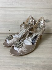 Monsoon Bridal Amelia T Bar Brooch Heel Sandals Size EU 41 Minor Use..