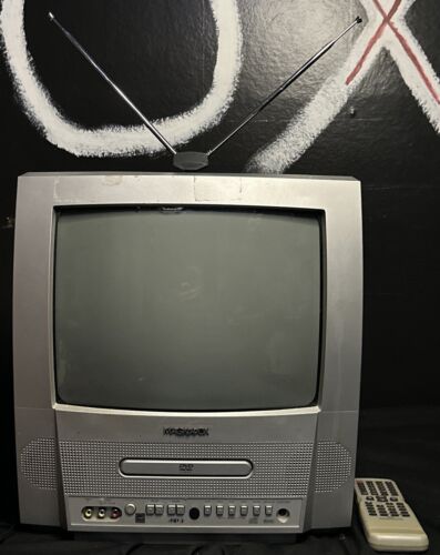 Magnavox Tv DVD Combo MSD513E With Remote and Rabbit Ear Antenna Retro Gaming