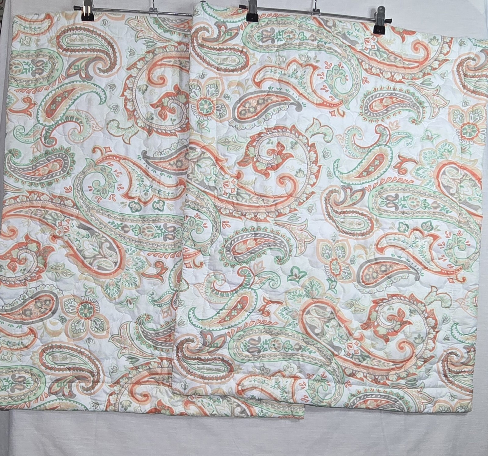 Turnstyles Home Accent Quilted Pillow Shams Bright Floral Paisley 2pc 20x26 Belk