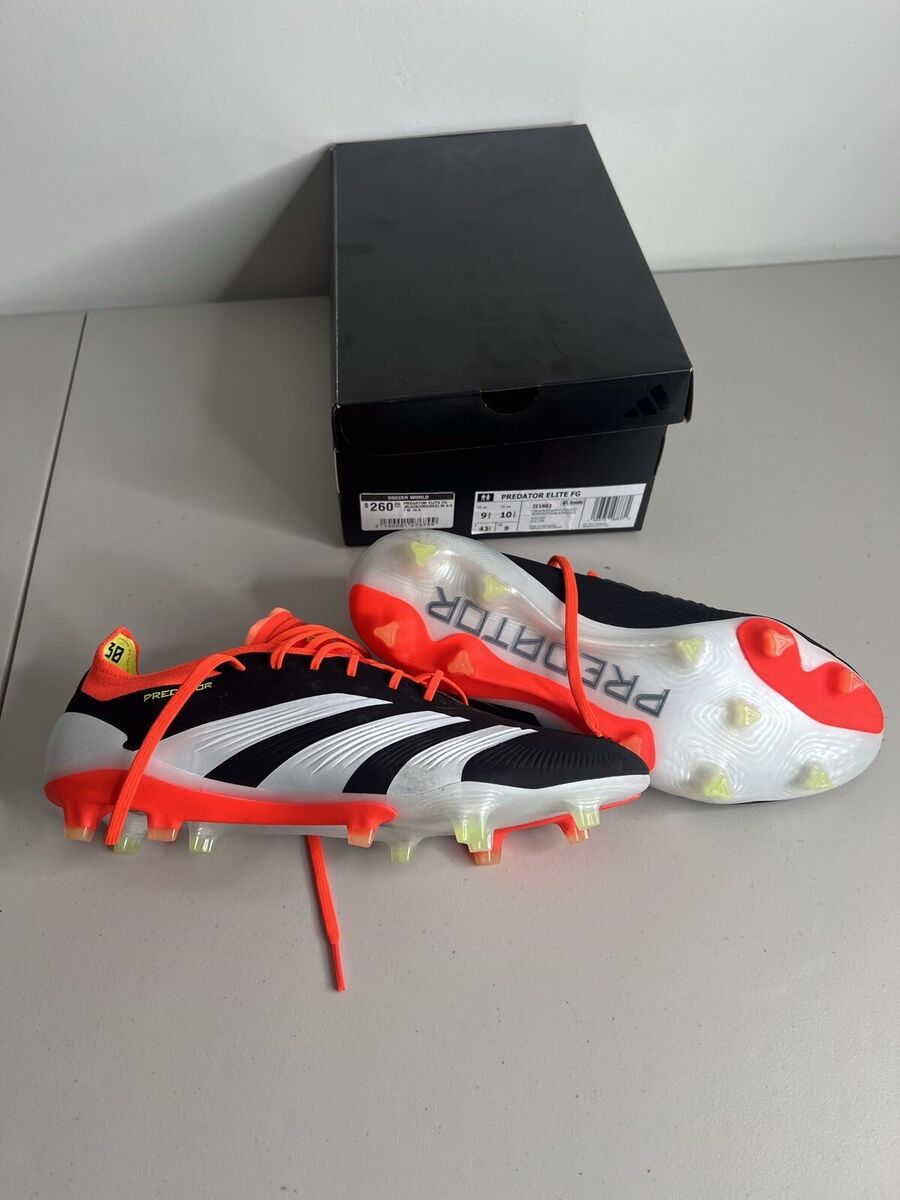 PREDATOR シューズ ブラック/オレンジ ADIDAS PREDATOR ELITE FG Mens 9.5 Black/Orange | eBay