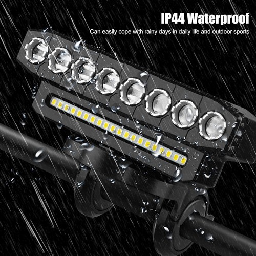 6000LM Super Bright 8LED Bike Light USB Rechargeable Bicycle Front Headlight - 第 7/13 張圖片