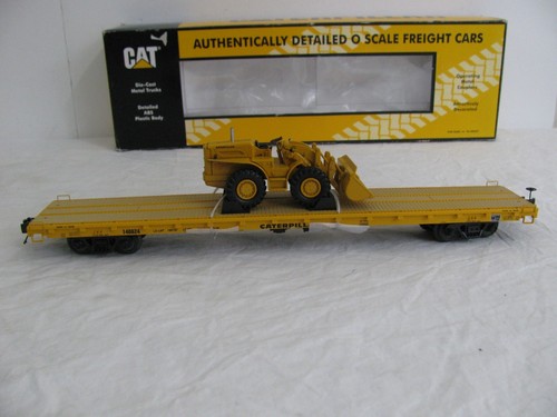 MTH Premier Caterpillar 140824 Flat Car w/ CAT 966A Traxcavator #20-98796 Read! - Picture 2 of 12