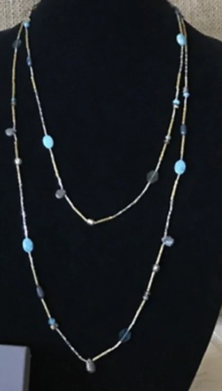 COLLAR SILPADA PLATA ESTERLINA CUARCITA CIANITA LATÓN CONCHA N2461 Foto 4 de 4