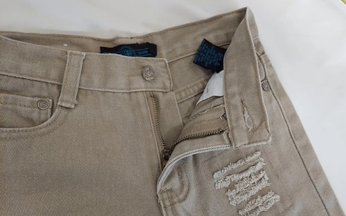 Pantalones Cortos DIAMOND STASH Niño Bermudas Talla 6 Beige Algodón 100% Angustiados - Imagen 3 de 12