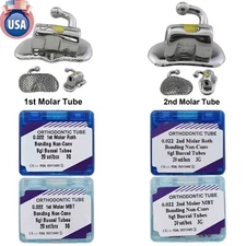 80pcs dental Tubos bucales de ortodoncia 1er 2nd molar Tubo MBT Roth 022 Bondabe