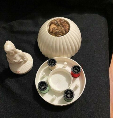 Vintage Southern Belle White Sewing Kit Victorian lady