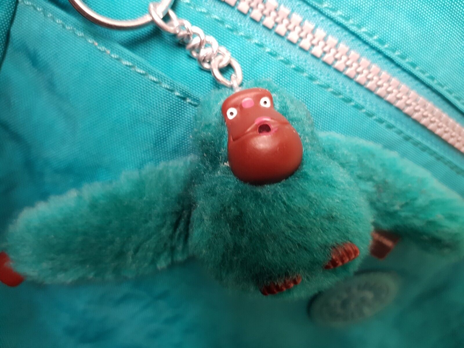 (CF3) Kipling turquoise cross body handbag with 'Julie' monkey | eBay