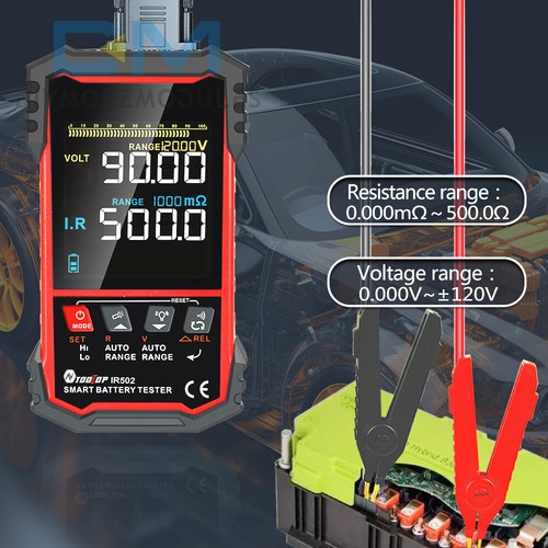 Tooltop Akkuwerkzeug 120 V 500 Ω Akku interner Widerstandstester digitaler Bildschirm - Bild 8 von 26
