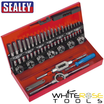 Sealey Gewindebohrer Schneideisen-Set 32-teilig Split Dies metrisch M3-M12 legierter Stahl Gewindereparatur