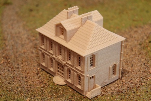 Town Hall Mairie 10mm 12mm 20mm 1:76 1:72 28mm Wargaming WW2 Normandy D-Day - Picture 2 of 10