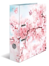 HERMA 19556 Folder A4 Flowers Cherry Blossom 7 cm Wide Sturdy Cardboard Coloured