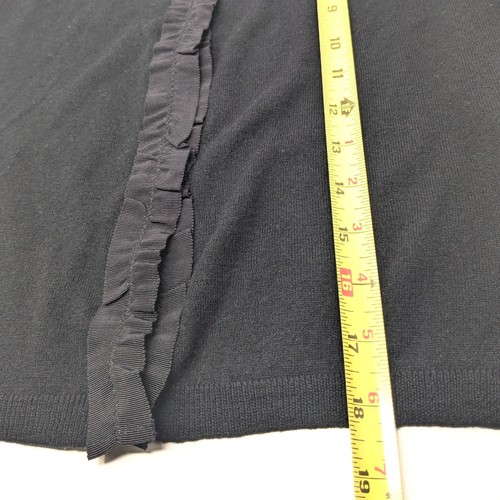 MAX MARA Pianoforte Kaschmir Seide Strickjacke Pullover 3/4 Arm schwarz Ripsband - Bild 13 von 16