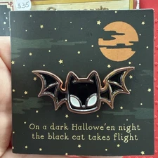 Disney Springs Gideon's Bakehouse Black Cat Bat Lapel Pin