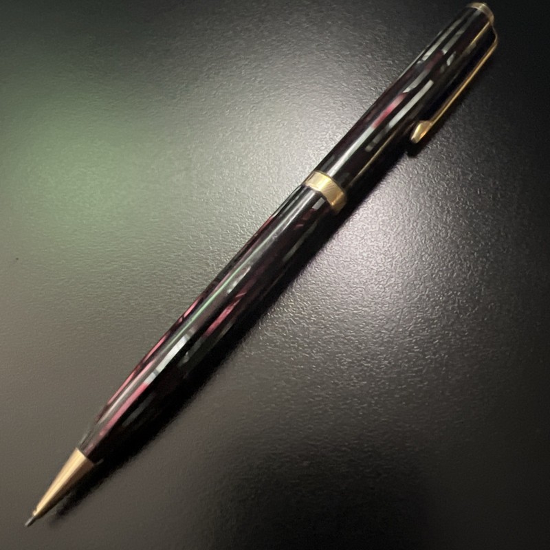 Vintage Parker Duofold Mechanical Pencil VG Condi Multi-Color Stripes Gold Trim 