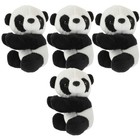 4 Pcs Small Stuffed Animals Cute Stationary Panda Desk Accessories