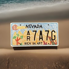 2019 Embossed Nevada Rich In Art License Plate