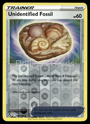 Unidentified Fossil 165/195 Uncommon Silver Tempest Pokemon Reverse Holo NM/M