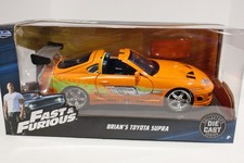2018 Jada Fast and Furious Brian's Toyota Supra 1995 MK4 Turbo Movie Model Car