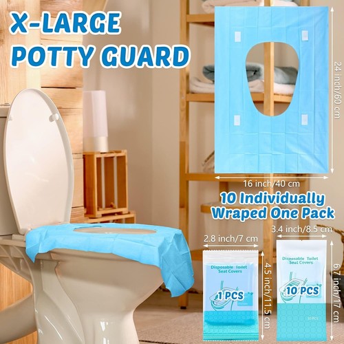 200 Disposable Extra Large Toilet Seat Covers - Ultimate Sanitary Solution - Picture 4 of 9