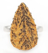 Natural Psilomelane Dendrite 925 Sterling Silver Ring Sz 7