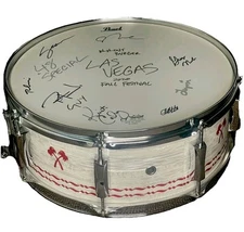 LYNSI SNYDER SIGNED IN N OUT MARCHING BAND THEMED PEARL SNARE DRUM ONE OF A KIND