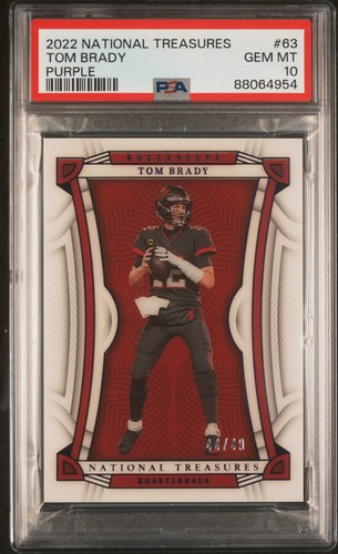 2022 Panini National Treasures #63 Tom Brady Purple /49 PSA 10 Gem Mint