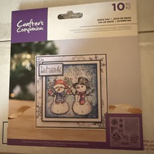 Crafters Companion Clear Acrylic Stamps, Snow Day, 10pcs