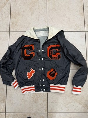 Vintage 1980s DeLong Women s Varsity Jacket Sailors Lots Of Patches! Cheerleader