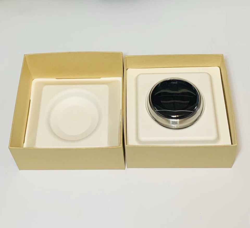 Nest Thermostat Model 02A 2nd Generation Wifi Programmable Learning Black Silver - Image 2 of 4
