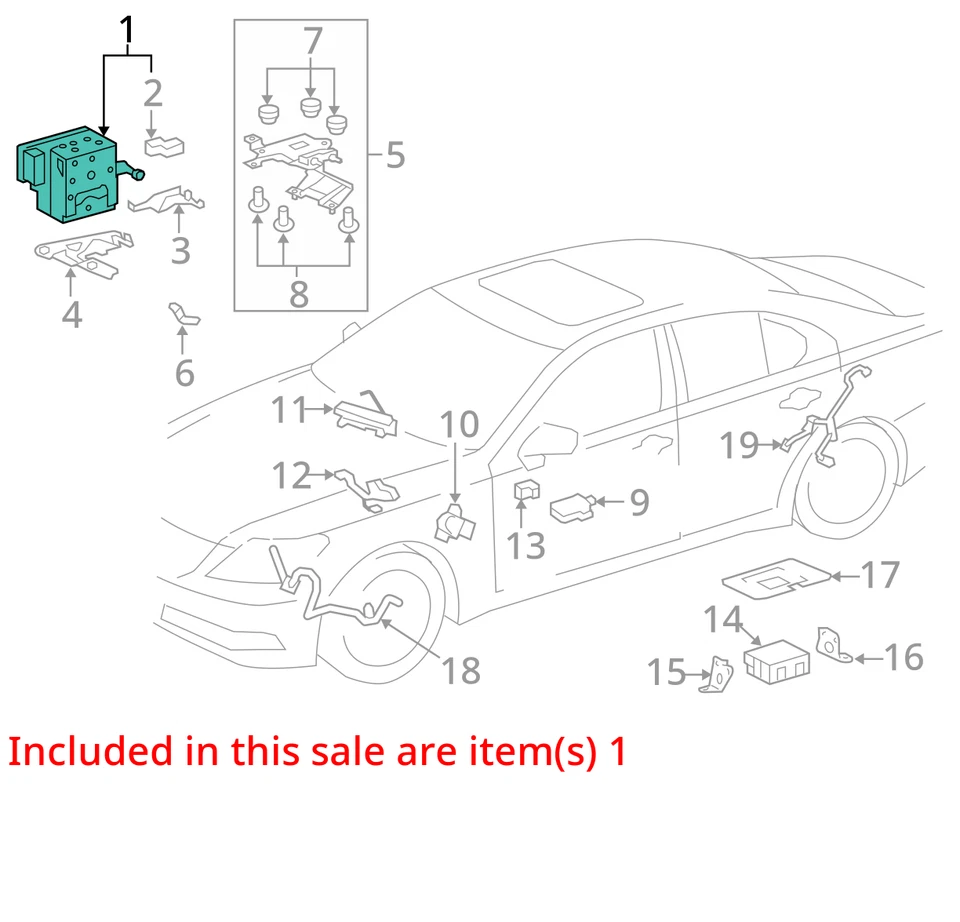 Conjunto de actuador y bomba de pieza de freno antibloqueo para 07-17 LEXUS LS460 2661896 Foto 3 de 4
