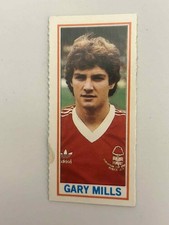 Topps 1981 Mini Football Card GARY MILLS NOTTINGHAM FOREST #83 Blue Back.