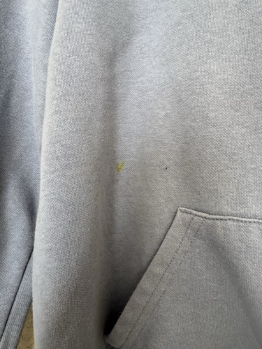 The North Face XL Boys Sweatshirt Hooded Blue Grey With Neon Green W/cammo Logo - Picture 7 of 12