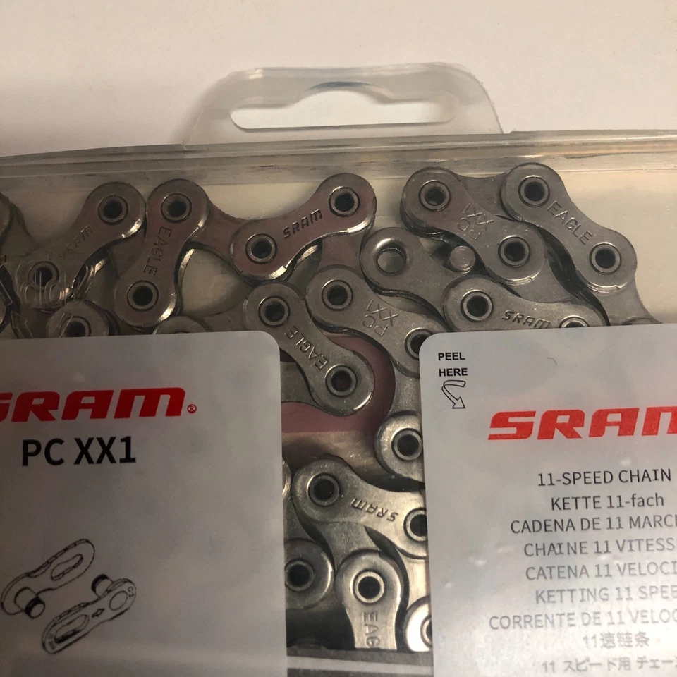 SRAM PC XX1 Hollow Pin Chains 11 Speed Silver 118 Link Power Lock MTB Bike Chain - Image 4 of 4