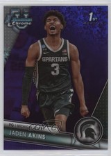 2023 Bowman U Chrome Purple Mini-Diamond Refractor 386/399 Jaden Akins #36 5i3