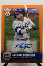 2021 Topps Big League Autographs Michael Conforto Electric Orange /99 (AU)