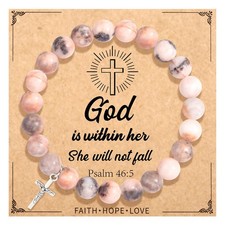 Christian Gifts for Women, Religious Cross Bracelet Gifts for for Mom/Daugh - 08