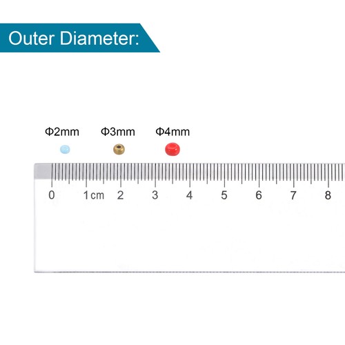 Cuentas de vidrio 3 mm agujero cuentas sueltas para hacer pendientes de pulsera blanco - Imagen 4 de 6