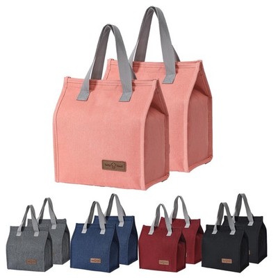 Bolsa isotérmica rosa para el almuerzo, la lonchera, reutilizable el almuerzo.