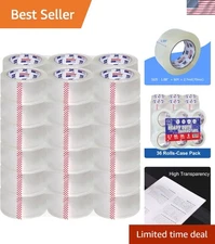 Heavy Duty Clear Packing Tape, 36 Rolls, Water-Resistant, Self-Adhesive 2.7 Mil