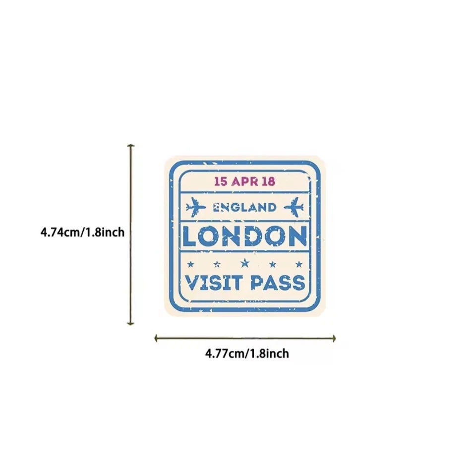 50x Retro Reise Stempel Sticker Vintage Style Tickets Aufkleber Stickerbomb DIY - Bild 2 von 4