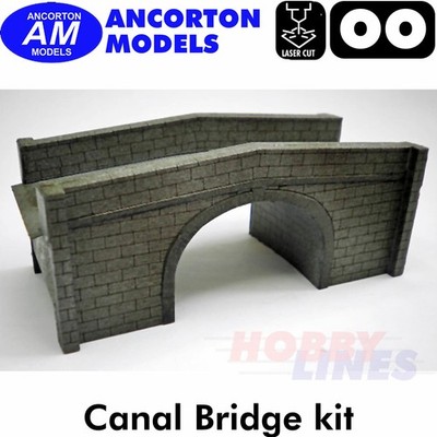 KANAL BRÜCKE STEIN GEBAUT Bausatz Laser Cut Holz OO Spur 1:76 Ancorton Models OOBR3
