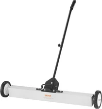 36in Rolling Magnetic Sweeper 55lb Heavy Duty Magnet Pickup with Wheels