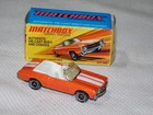 MATCHBOX LESNEY EDITION '71 CHEVELLE SS CONVERTIBLE METAL BODY & BASE ORANGE