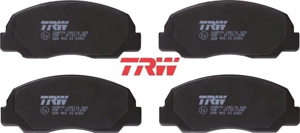 TRW GDB980 Bremsbelagsatz FüR Scheibenbremse Bremsbelagsatz BremsbeläGe-image