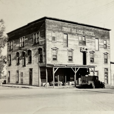 #ad Vintage Snapshot Photograph Building High Grade Hotel New Pine Creek OR $28.95