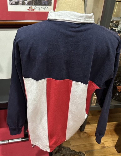 Vintage Champion 1996 Atlanta Olympics Long Sleeve Polo Rugby Flag Shirt Men L - Picture 3 of 6