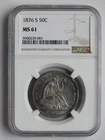 1876-S SEATED LIBERTY HALF DOLLAR NGC MS-61