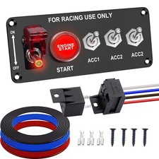 5 In 1 Ignition Switch Panel Push Start Ignition Kit 12v 30a Race Toggle Swit... 5 In 1 Ignition Switch Panel Push Start Ignition Kit 12v 30a Race Toggle Swit...